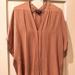 Vince short sleeve silk blouse